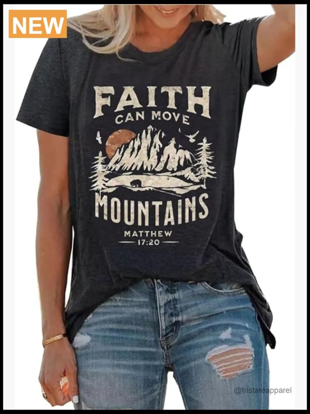 Mountain Pine Tree Graphic Tee Hiking Camping Short Sleeve